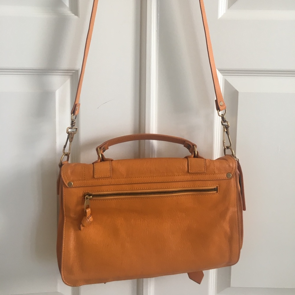 Proenza Schouler PS1 orange satchel leather - Picture 5 of 8